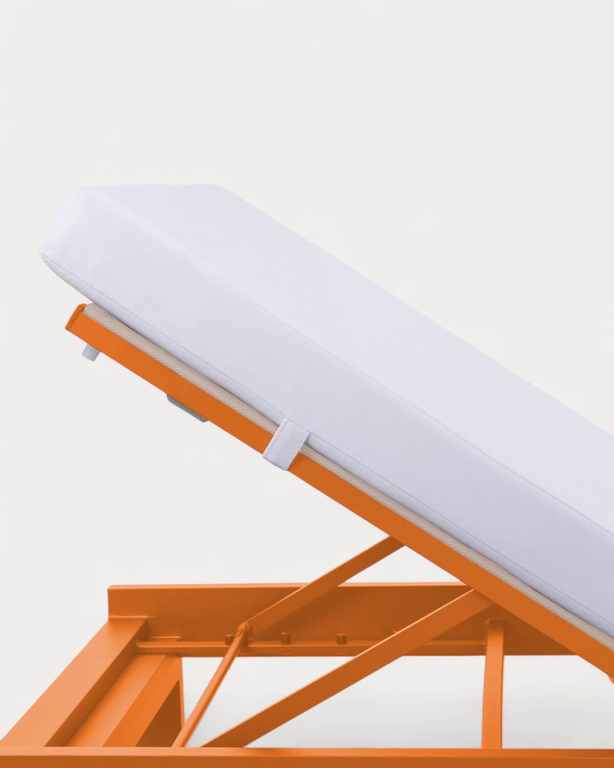 Chaise longue Inclinable en Aluminium avec Coussin en Tissu New Kreta , image de la gelerie 5