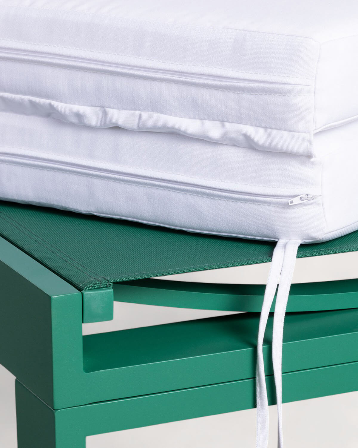 Chaise longue Inclinable en Aluminium avec Coussin en Tissu New Kreta , image de la gelerie 4