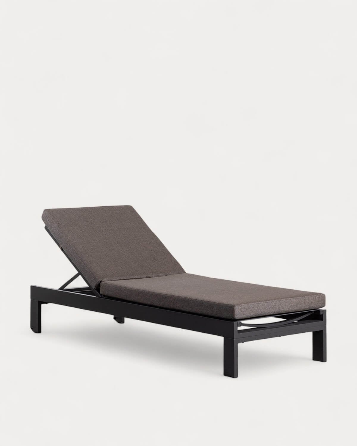 Chaise longue Inclinable en Aluminium avec Coussin en Tissu New Kreta , image de la gelerie 1