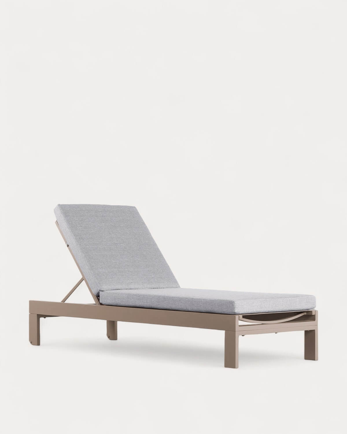 Chaise longue Inclinable en Aluminium avec Coussin en Tissu New Kreta , image de la gelerie 1