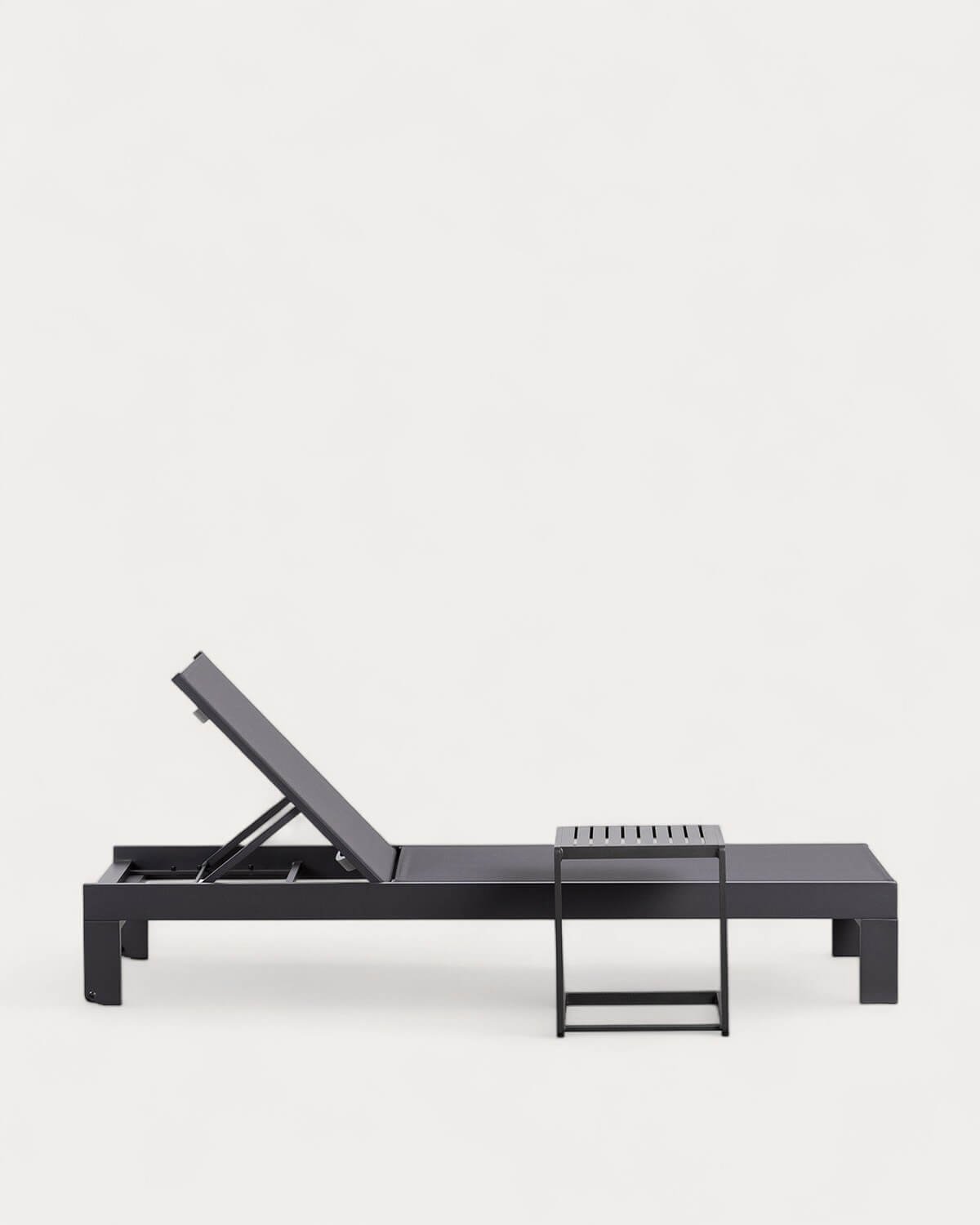 Ensemble Chaise Longue et Table d'Appoint en Aluminium (40 40 cm) New Kreta, image de la gelerie 4