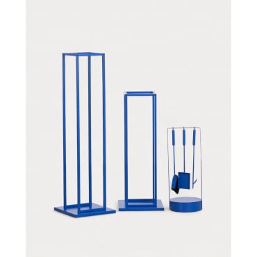 Ensemble de 2 Porte-Bûches de Cheminée et Accessoires Lior Bleu Sapphire - The Masie
