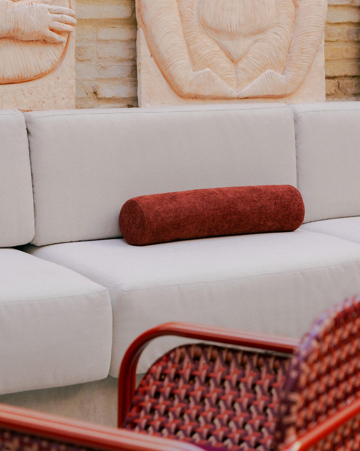 Coussin Cylindrique en Tissu (64xØ15 cm) Ilham Full Color, image de la gelerie 2