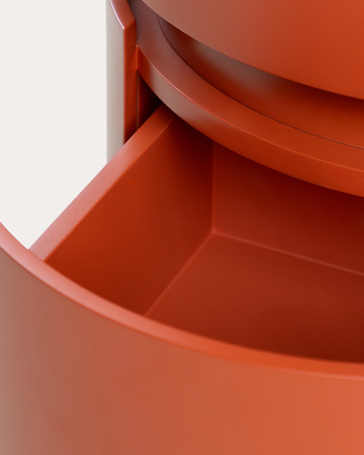 Table d'Appoint Ronde avec 2 Tiroirs en Bois (Ø40 cm) Maele, image de la gelerie 4