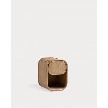 Pack de 2 Tables de Chevet en Rotin Naturel avec Tiroir (41x41 cm) Maisie Rotin Naturel - The Masie