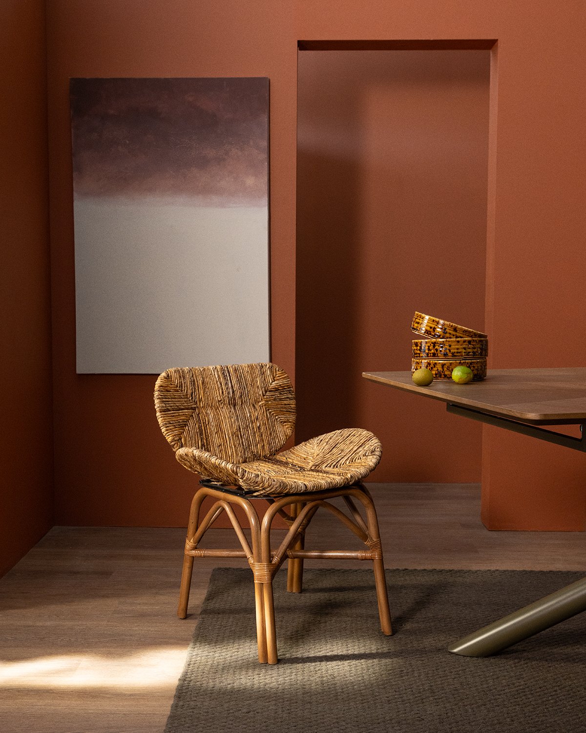 Pack 2 Chaises de Salle à Manger en Rotin Naturel Nimu, image de la gelerie 2