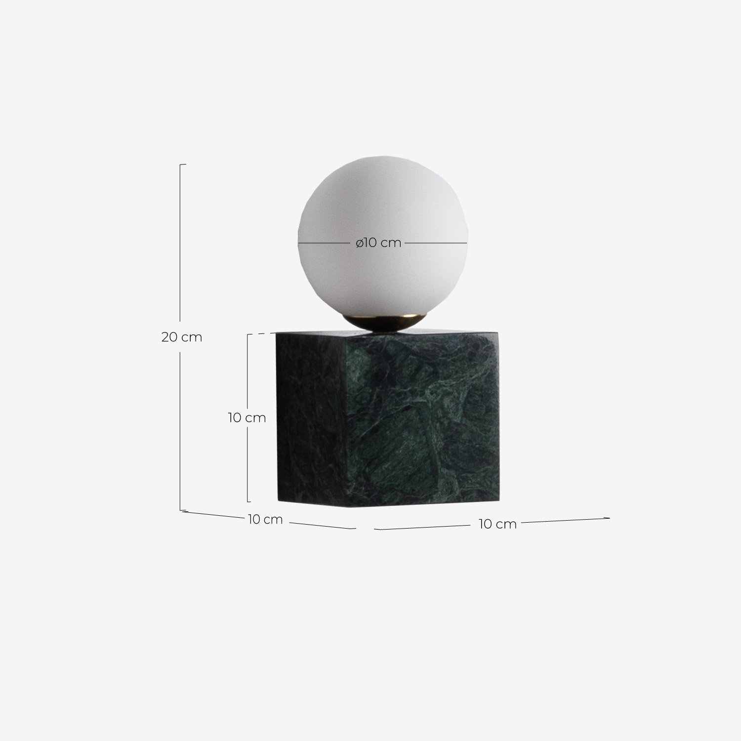 Applique Murale Cube en Marbre Lunas , dimensions