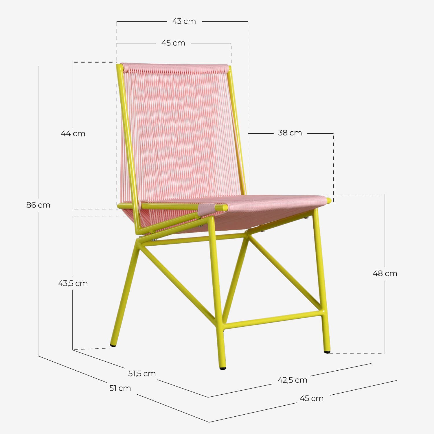 Ensemble Table à Manger Rectangulaire en Verre (180x90 cm) Kamil et 6 Chaises en Rotin et Métal Amur, dimensions