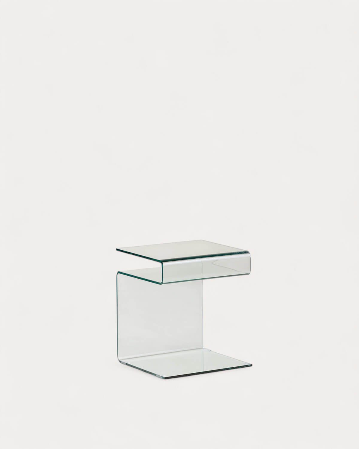 Table d'Appoint Carrée en Verre (42x38 cm) Erox, image de la gelerie 1