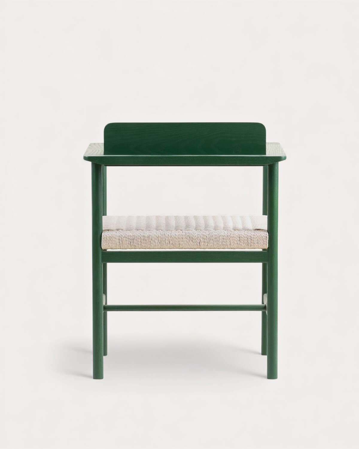 Pack 2 Chaises de Salle à Manger avec Accoudoirs en Bois et Rotin Paula, image de la gelerie 5