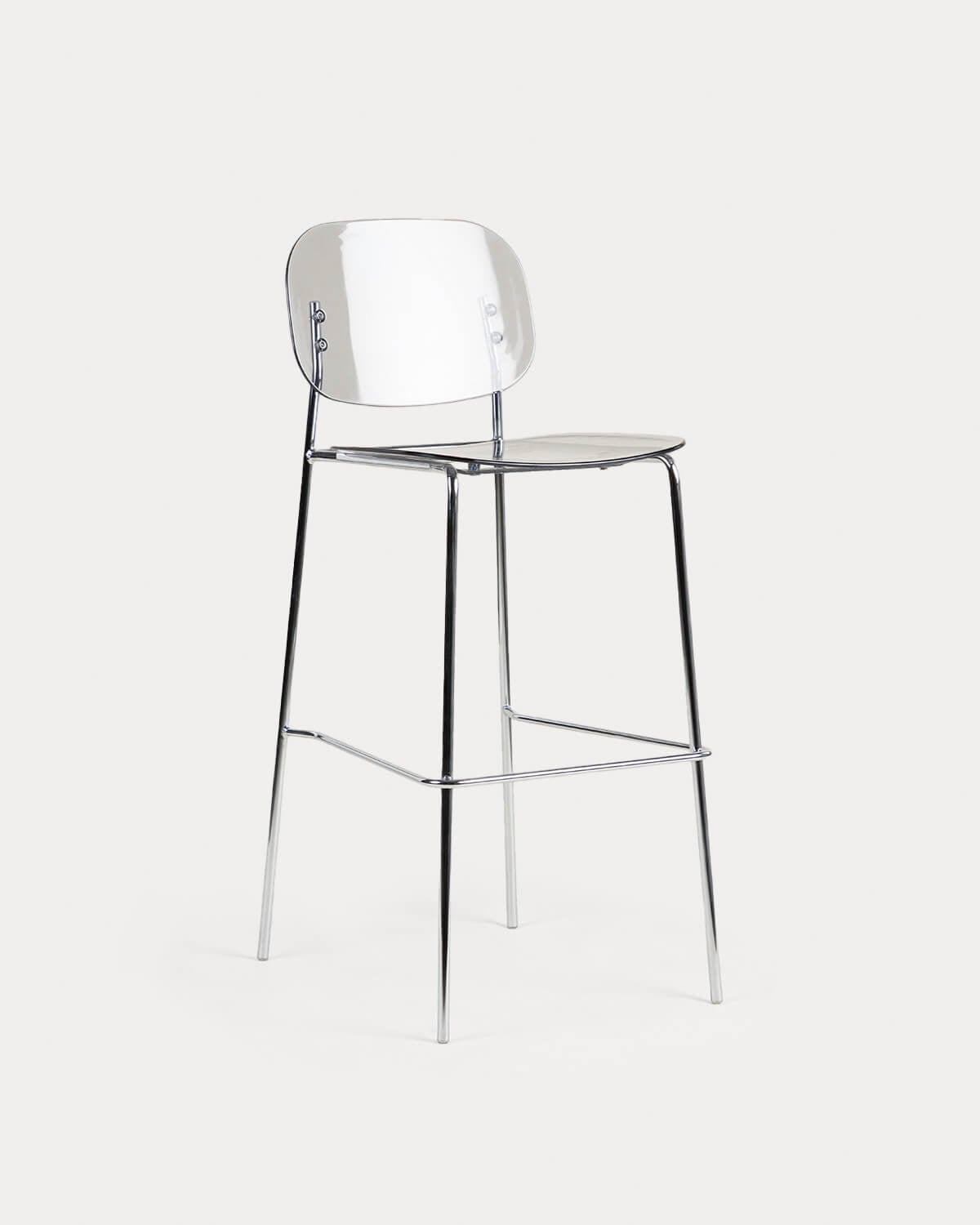 Pack 4 Tabourets Hauts en Polyéthylène et Métal (77 cm) Pinha, image de la gelerie 1