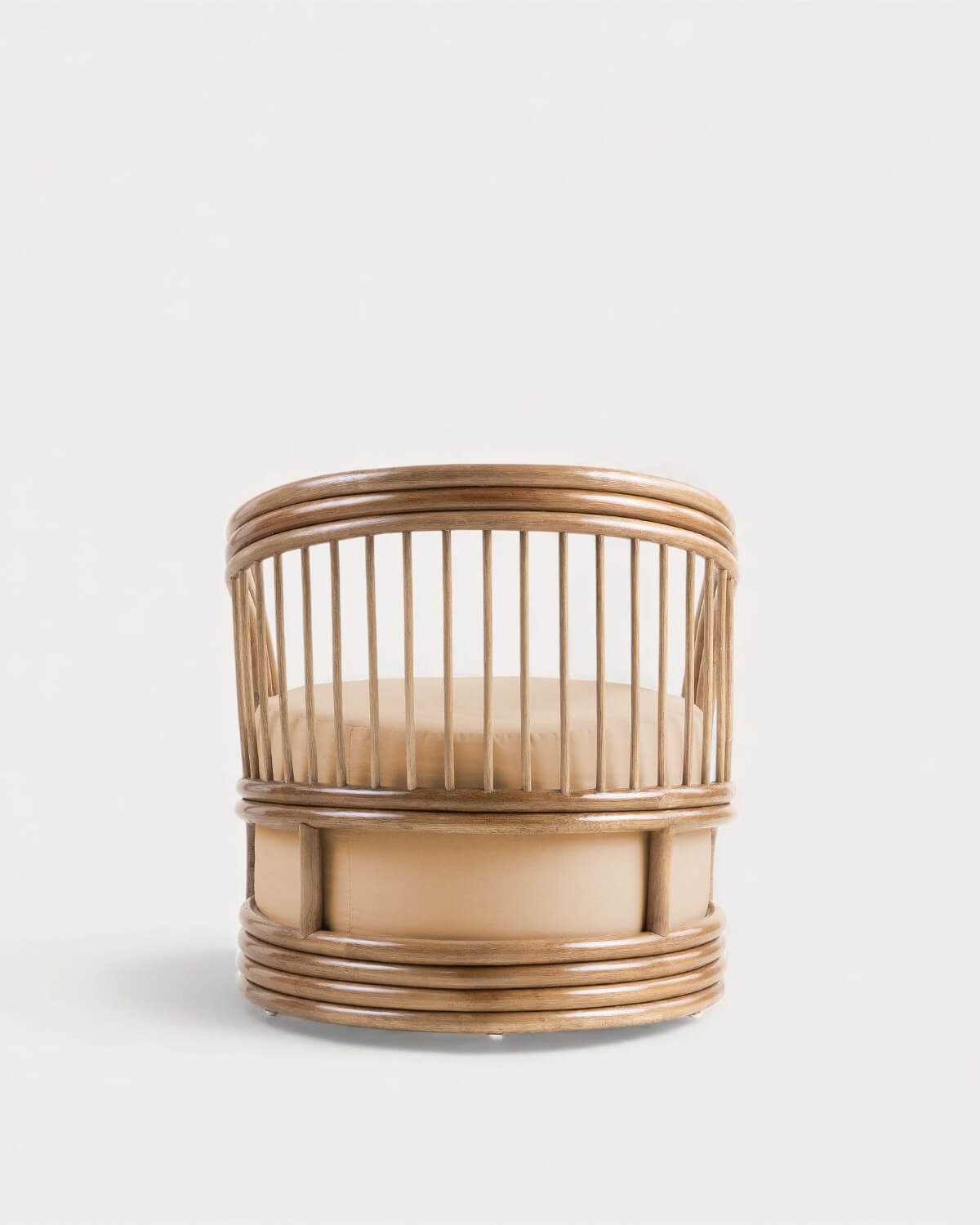 Fauteuil en Rotin Naturel et Tissu Kairi, image de la gelerie 3