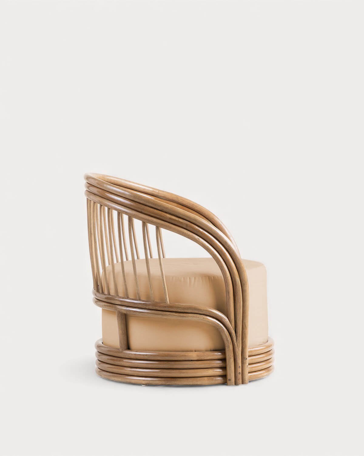 Pack de 2 Fauteuils en Rotin Naturel et Tissu Kairi, image de la gelerie 2