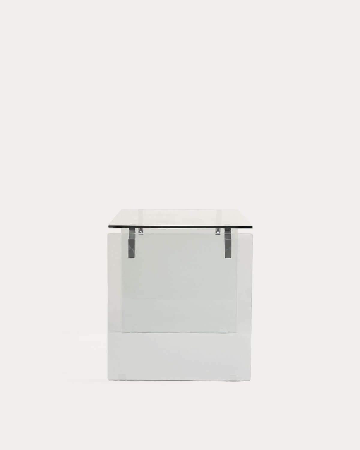 Bureau en Verre Trempé et Acier Inoxydable (134x70 cm) Arey, image de la gelerie 4