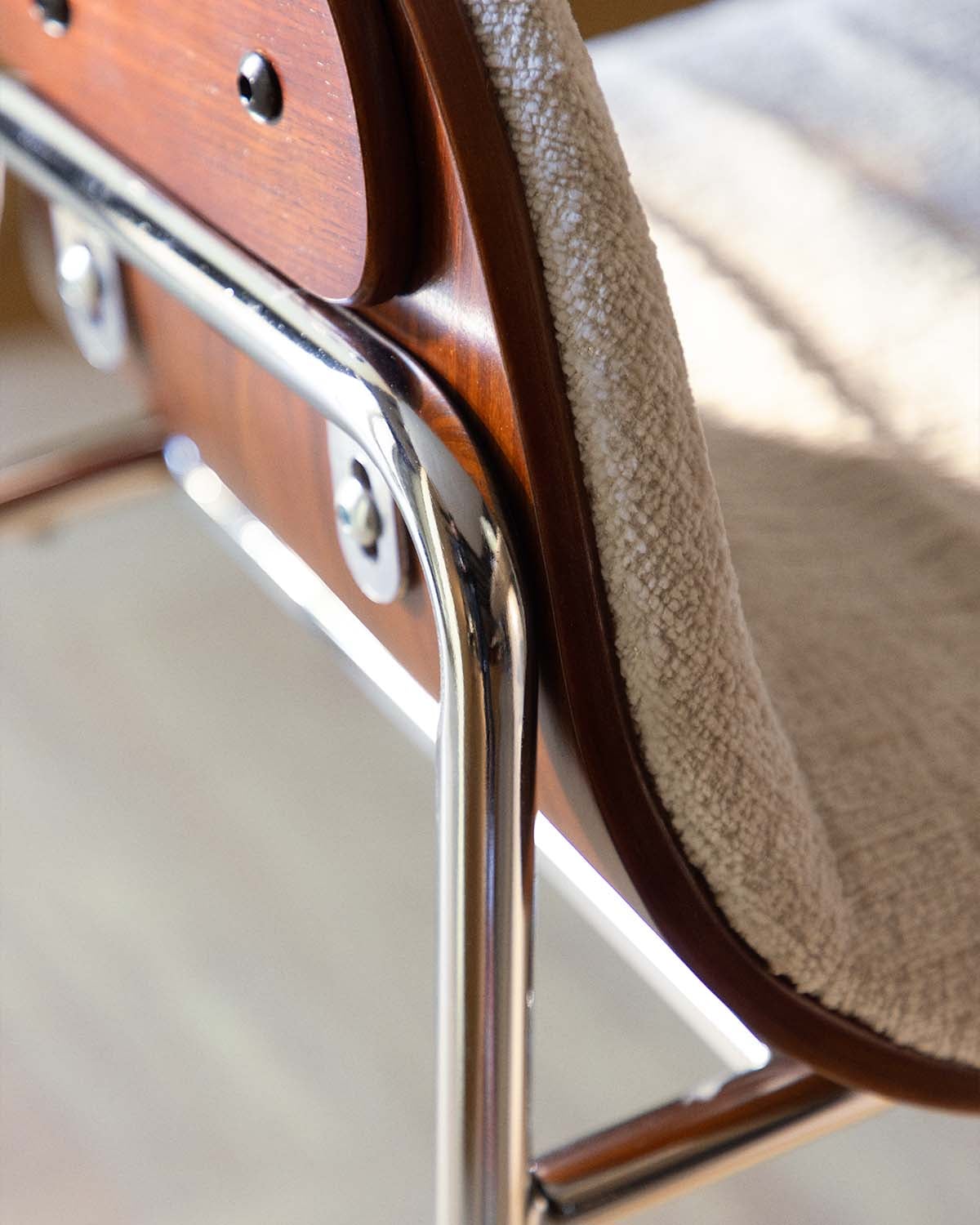 Pack 4 Chaises de Salle à Manger en Bois et Tissu Berlin, image de la gelerie 3
