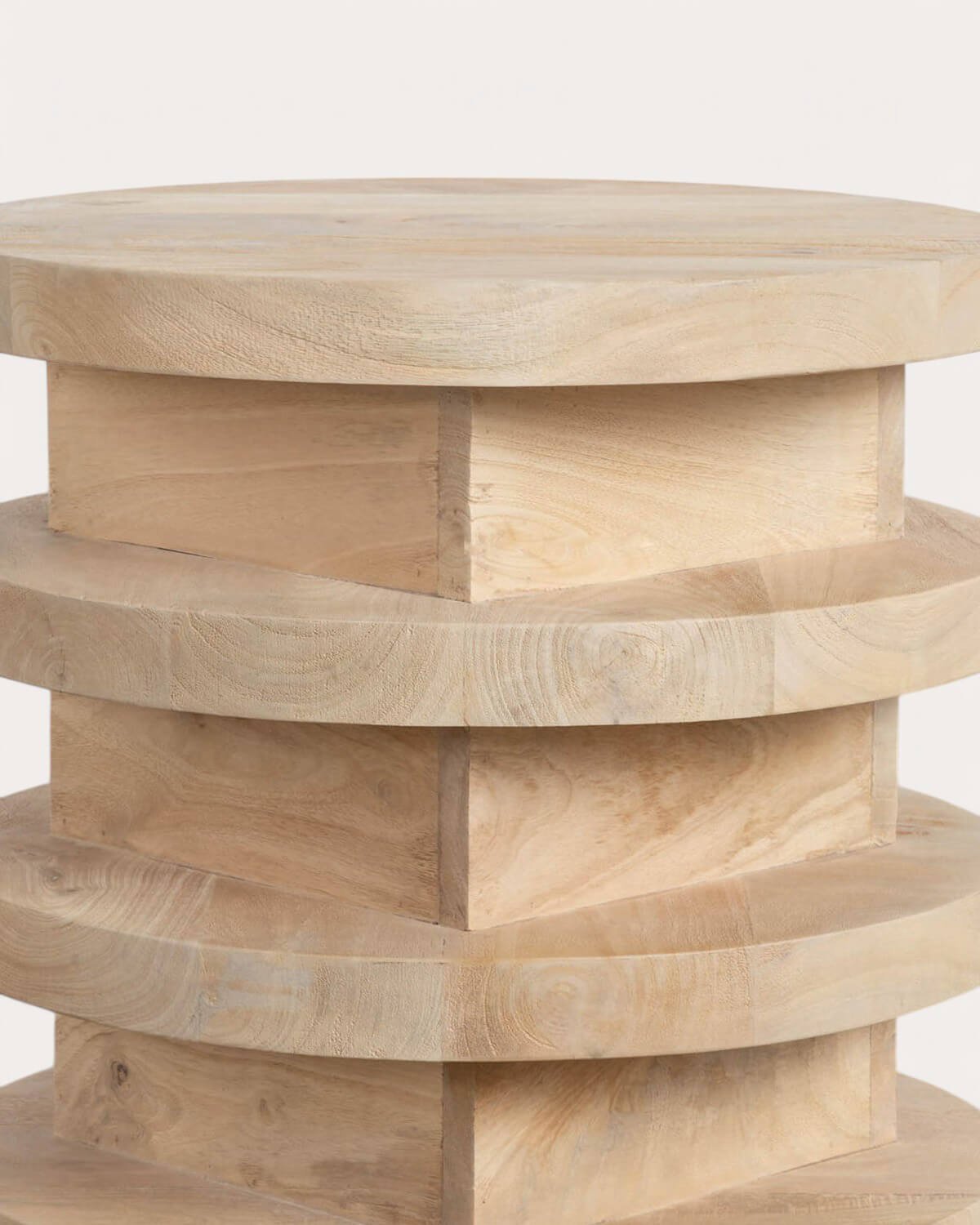 Table d'Appoint Ronde en Bois de Manguier (Ø45,5 cm) Auren, image de la gelerie 4