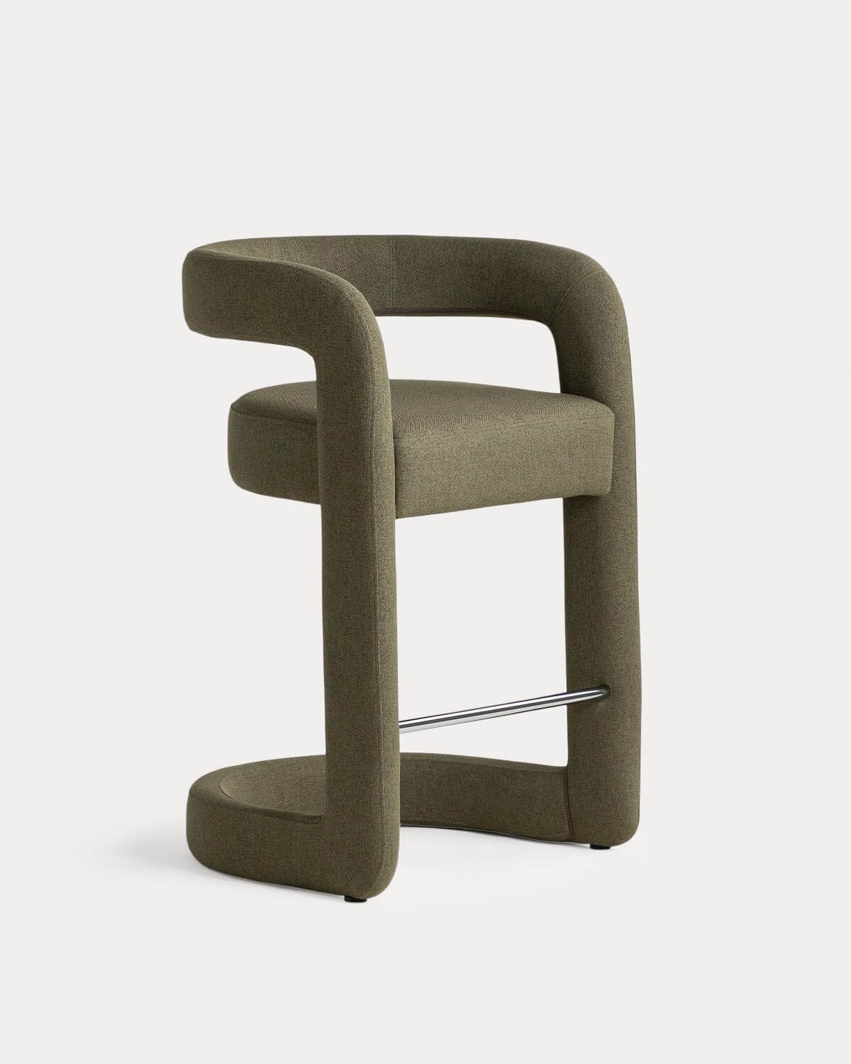 Lot de 4 tabourets hauts en tissu (65 cm) Winsi, image de la gelerie 1