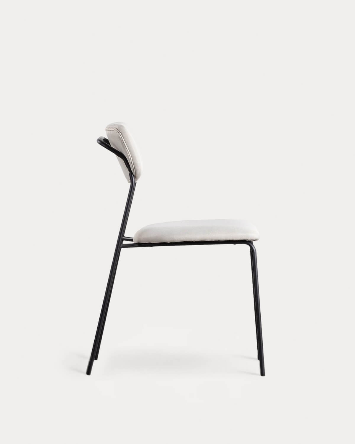 Pack 2 Chaises de Salle à Manger en Métal et Tissu Morgan, image de la gelerie 4