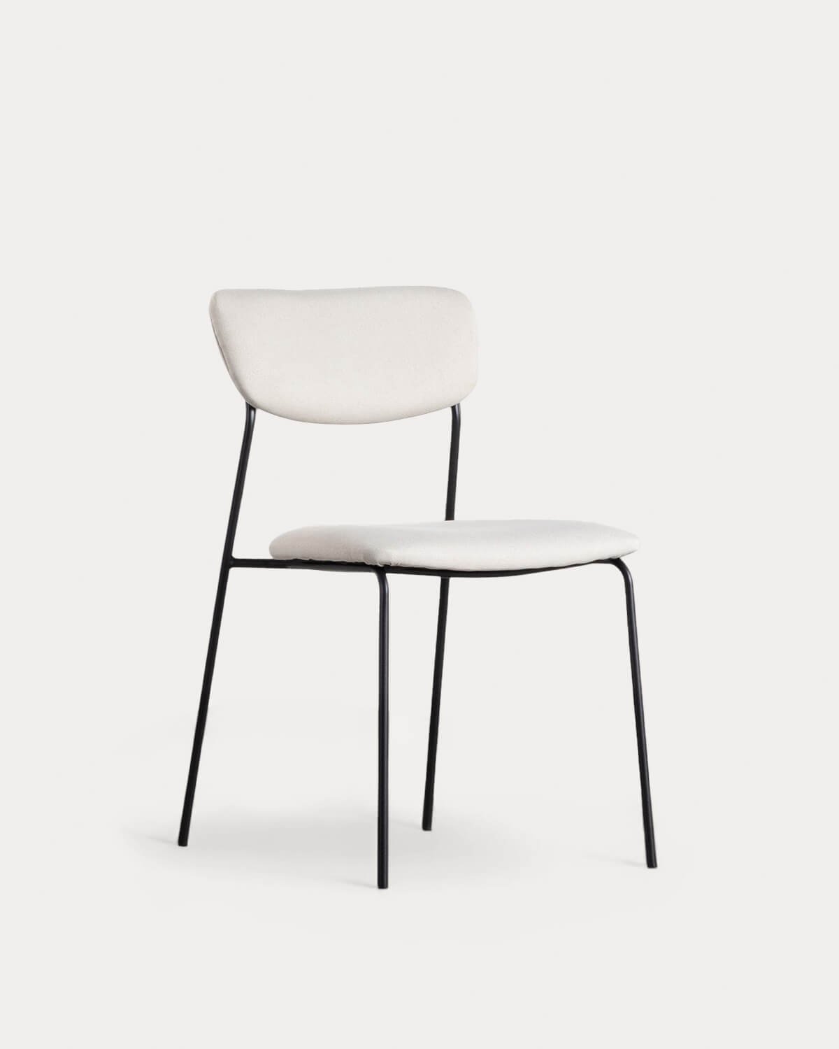 Pack 4 Chaises de Salle à Manger en Métal et Tissu Morgan, image de la gelerie 1