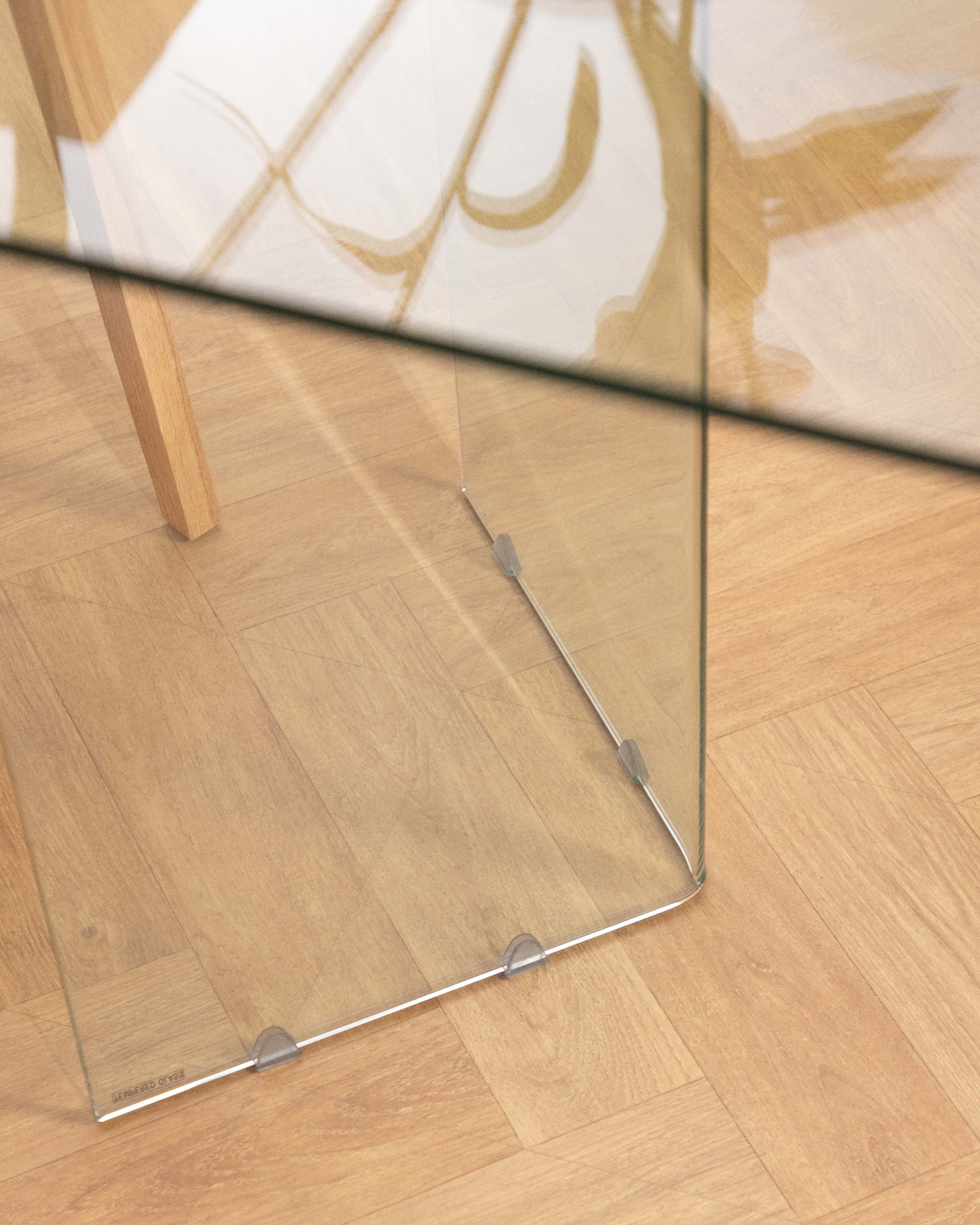 Table de Salle à Manger Rectangulaire en Verre Trempé (180x90 cm) Kamil, image de la gelerie 5