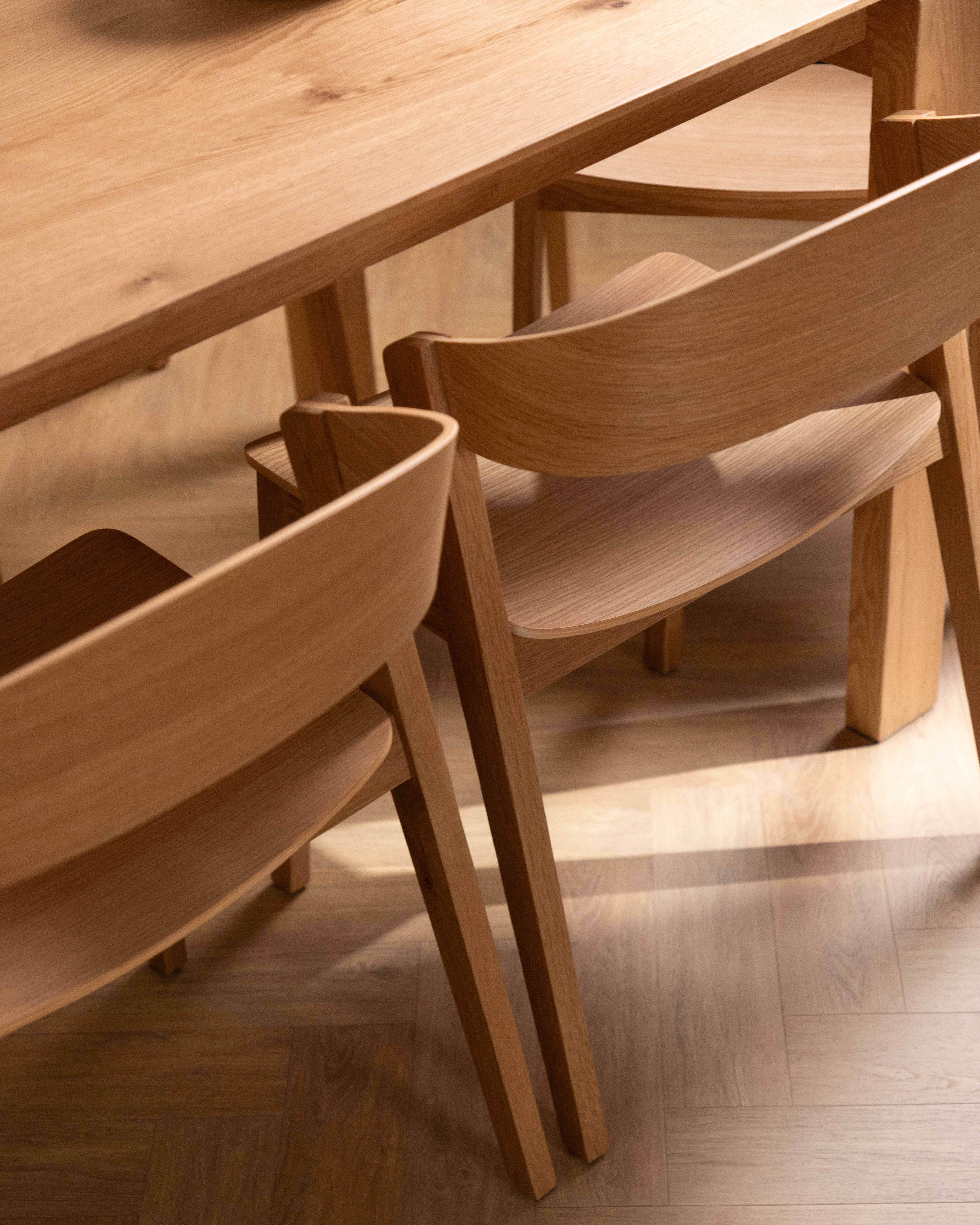 Set de Table à Manger Extensible (195-285x90 cm) Deran et 8 Chaises en Bois Laly, image de la gelerie 6