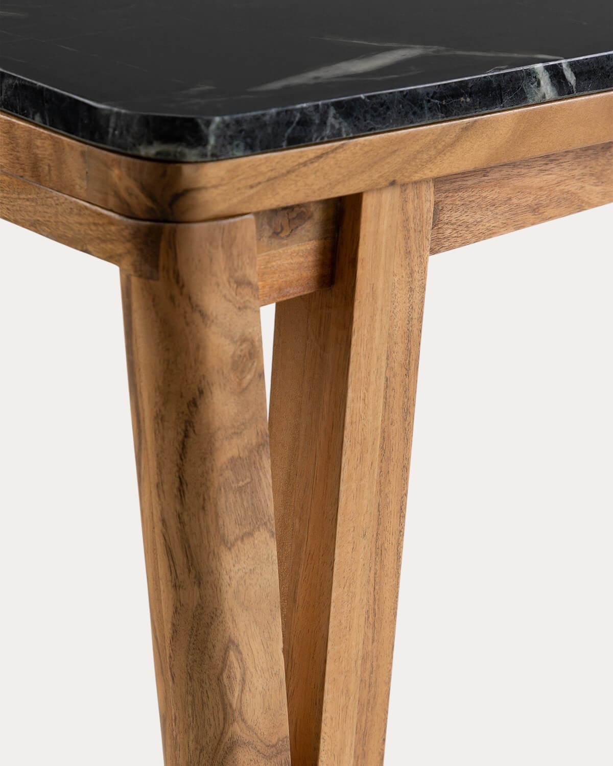 Table de Salle à Manger Rectangulaire en Marbre et Bois d'Acacia (220x100 cm) Mundy, image de la gelerie 6