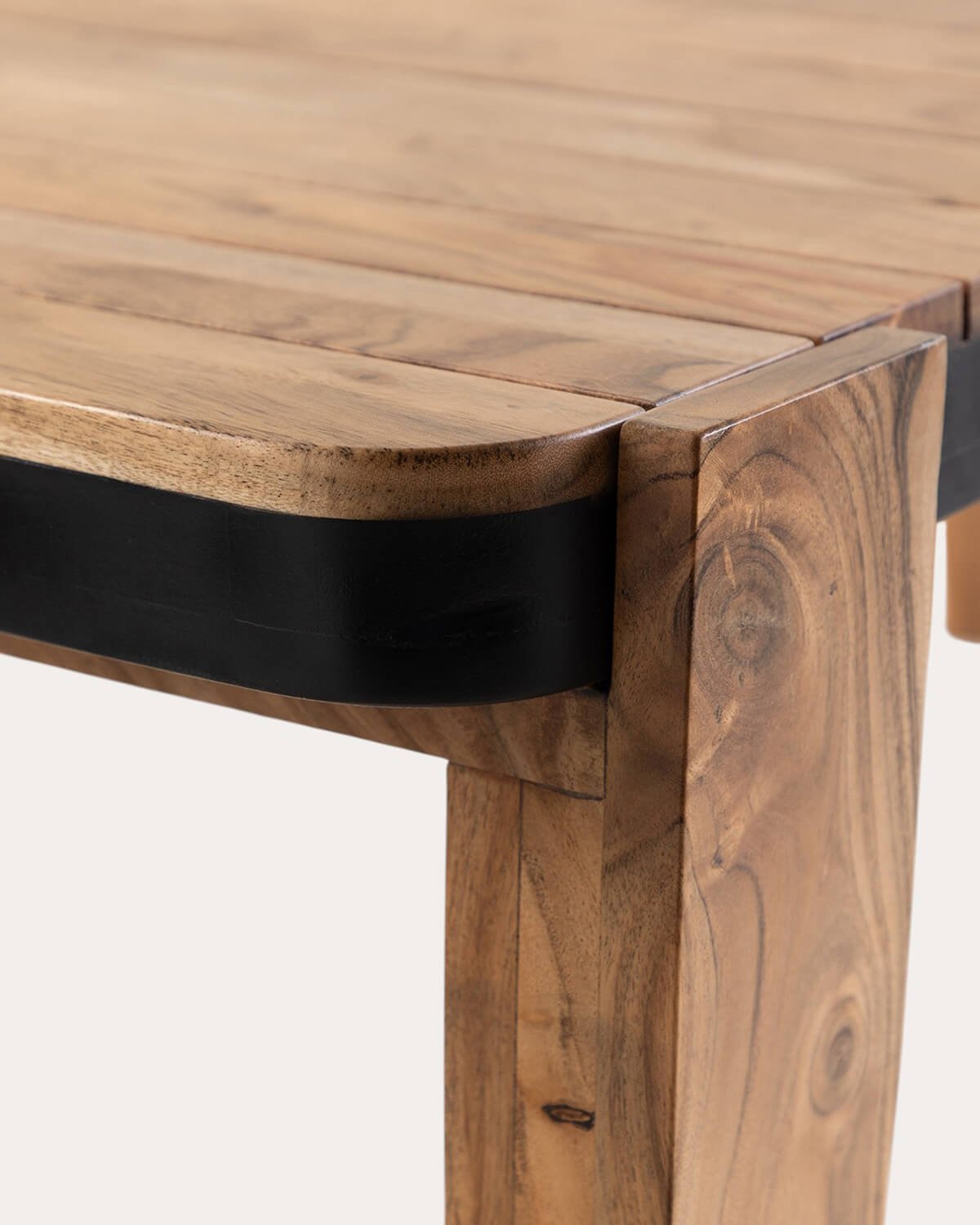 Table de Salle à Manger Rectangulaire en Bois d'Acacia (200x100 cm) Lizzy, image de la gelerie 3