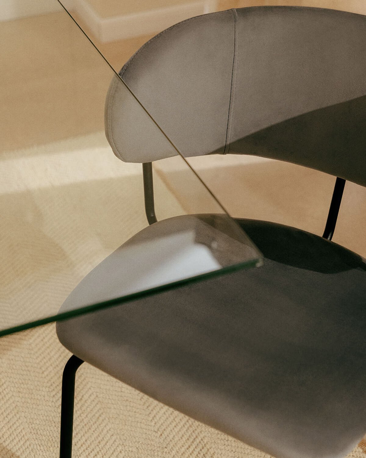 Pack 2 Chaises de Salle à Manger en Velours et Métal Bonse , image de la gelerie 3