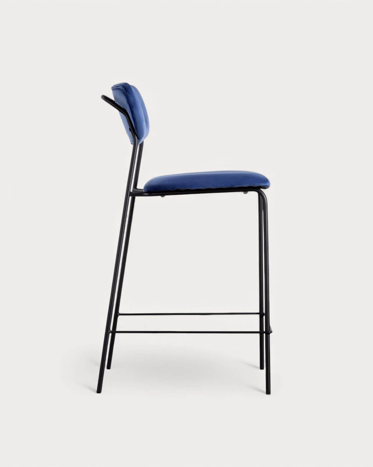 Tabouret Haut en Métal et Velours (70 cm) Morgan, image de la gelerie 4