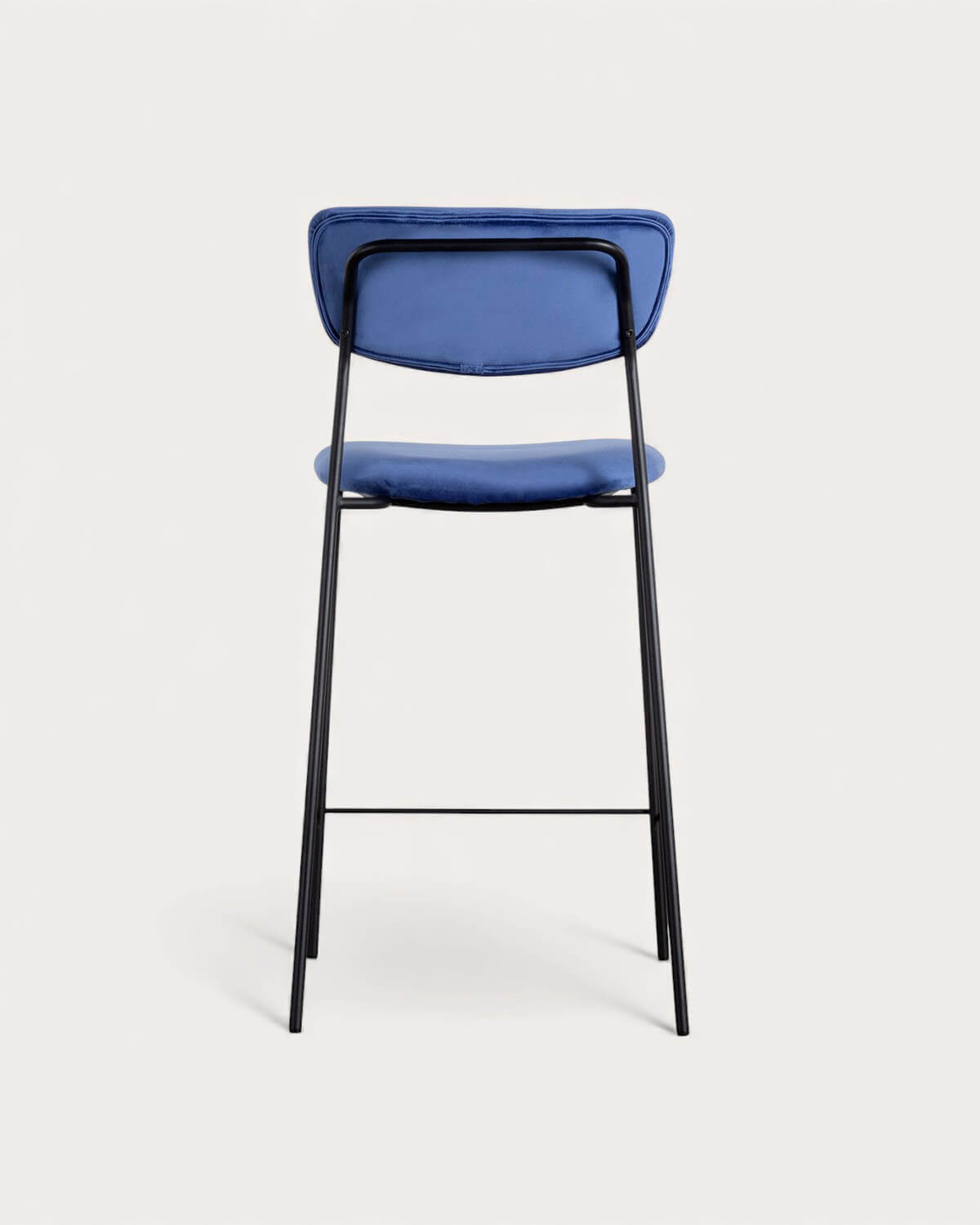 Pack 4 Tabourets Hauts en Métal et Velours (70 cm) Morgan , image de la gelerie 4