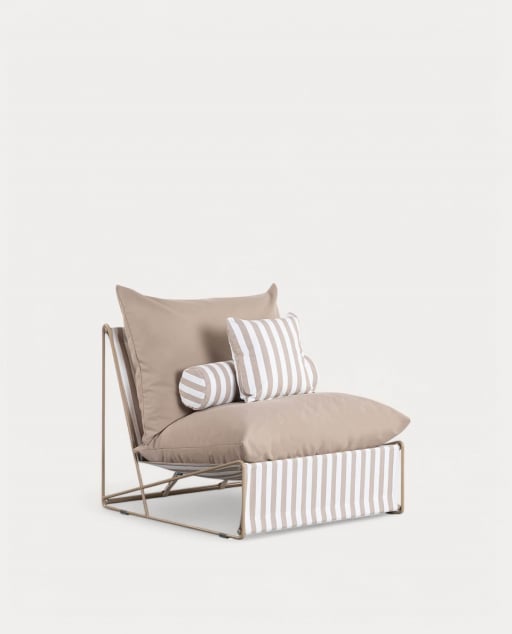 Fauteuil en Métal et Assise en Tissu Carpa