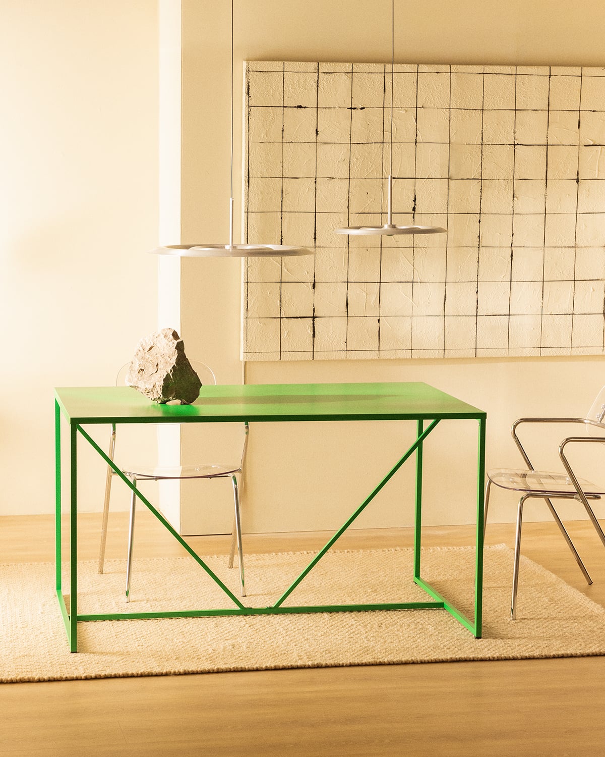 Table de salle à manger en acier stratifié (140x80 cm) Ibiza, image de la gelerie 2