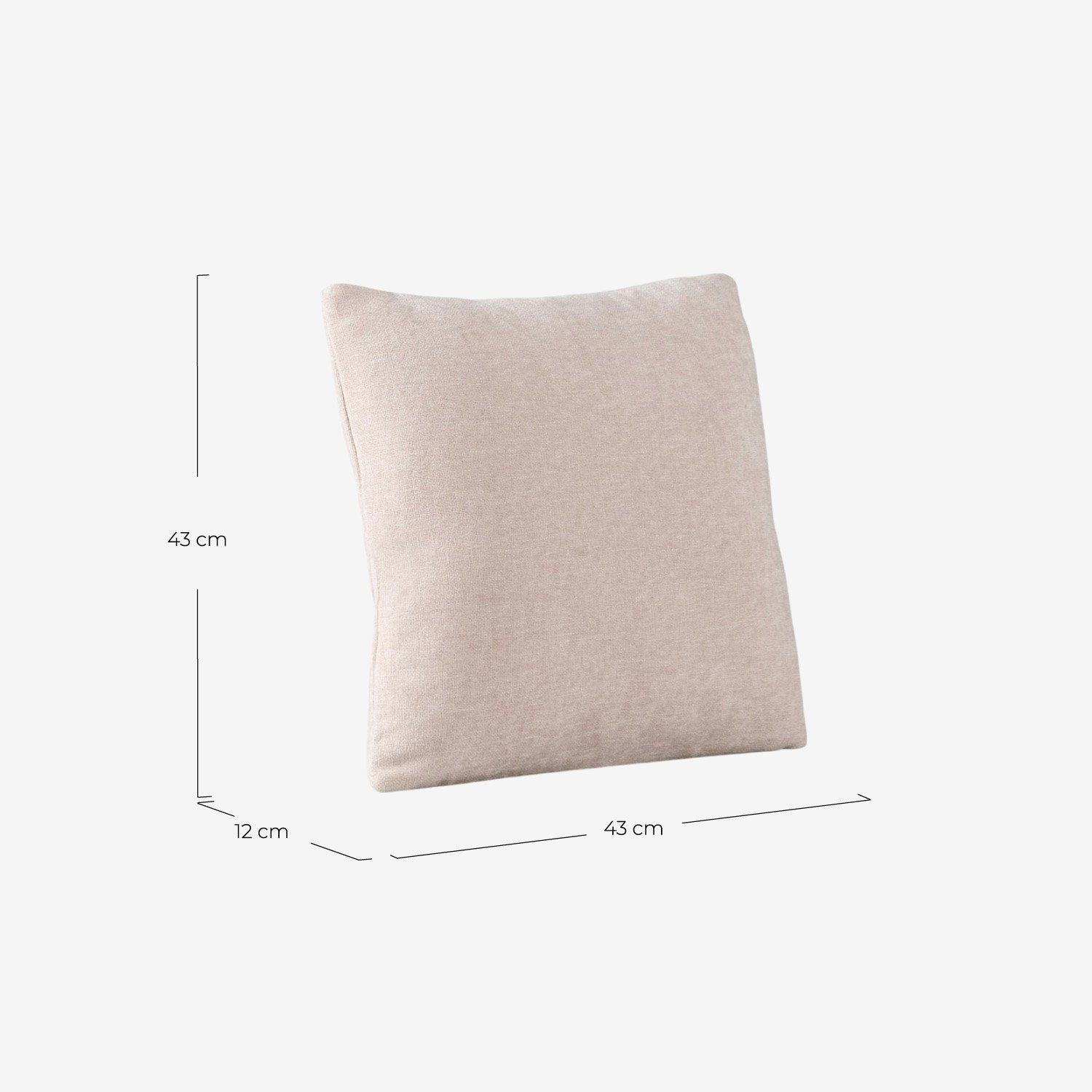 Coussin Carré en Tissu (43x43 cm) Ilham Full Color, dimensions