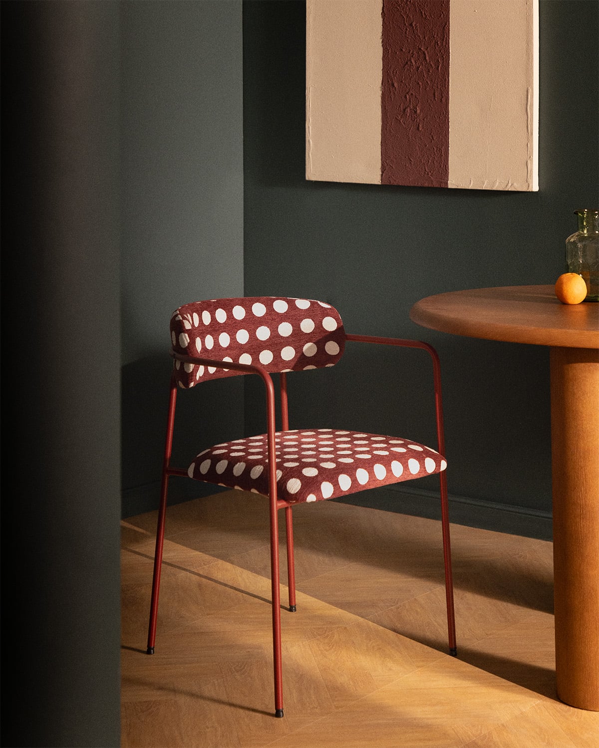 Pack de 2 Chaises de Salle à Manger avec Accoudoirs en Métal et Tissu Myretia, image de la gelerie 2