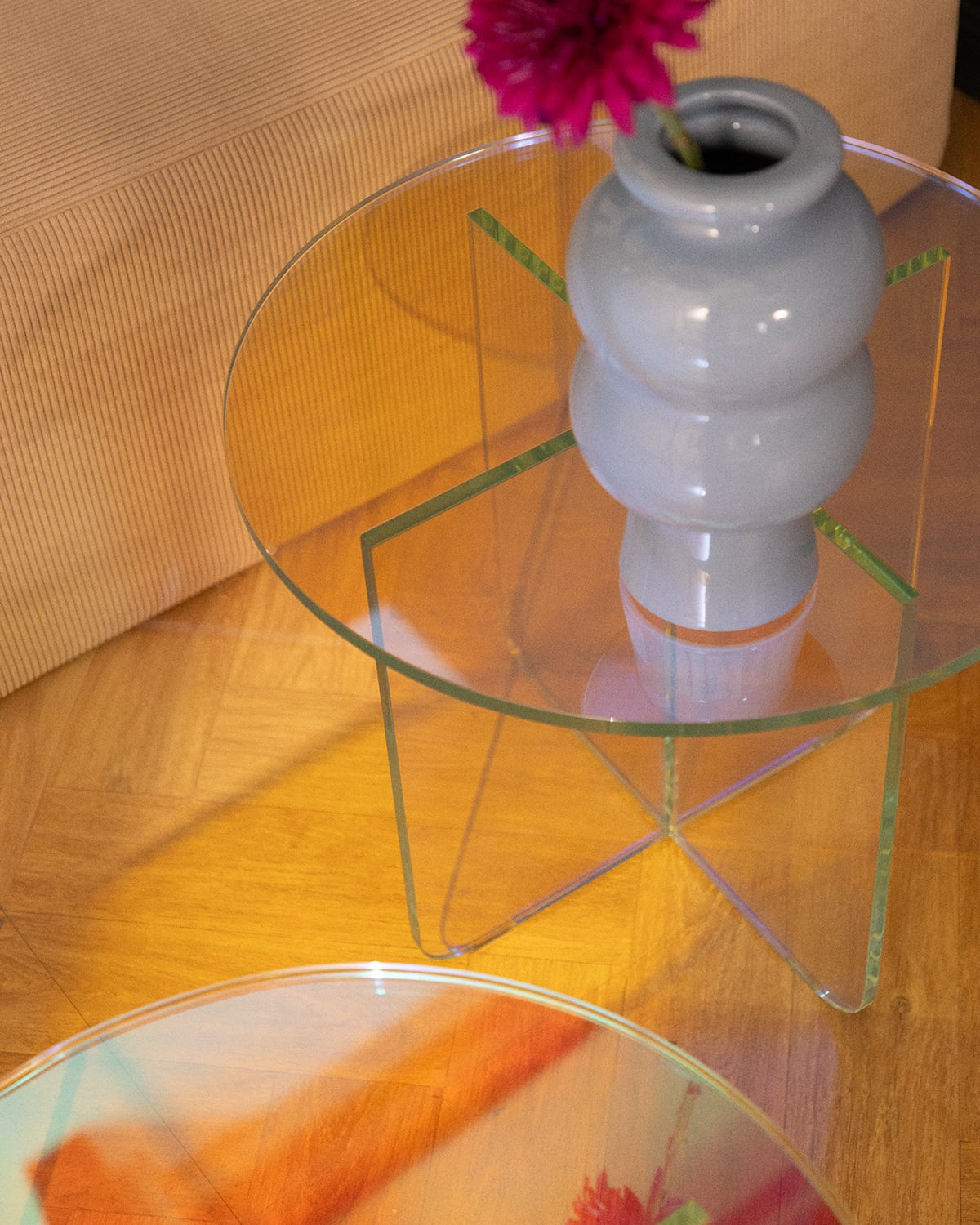 Ensemble de Table Basse et Tables d'Appoint Irisé en Verre Trempé Iris, image de la gelerie 3