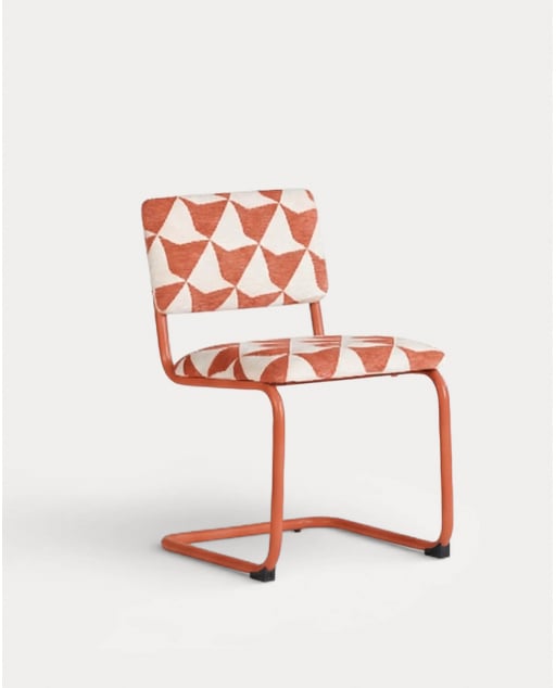 Chaise de Salle à Manger en Métal et Tissu Viola