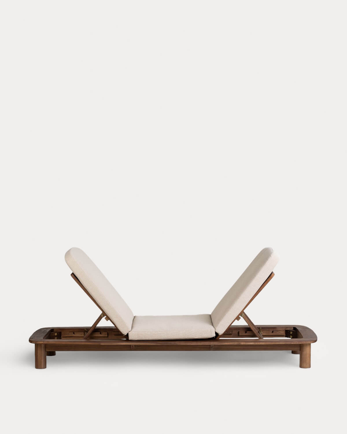 Chaise Longue Inclinable en Bois d'Acacia et Tissu Dawson, image de la gelerie 5