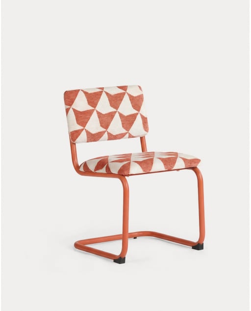 Chaise de Salle à Manger en Métal et Tissu Viola