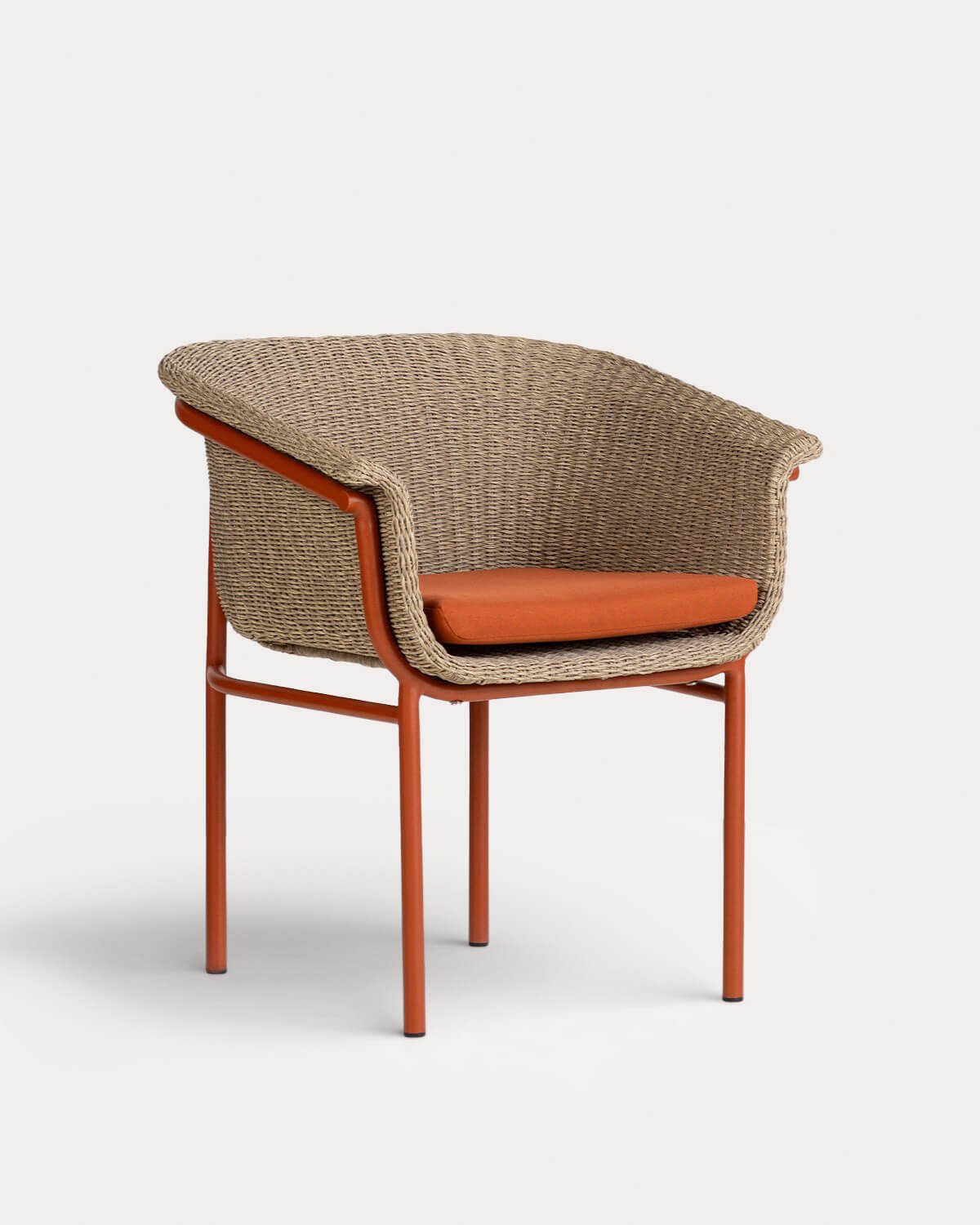 Chaise d'Extérieur en Métal et Osier Caitlyn, image de la gelerie 1