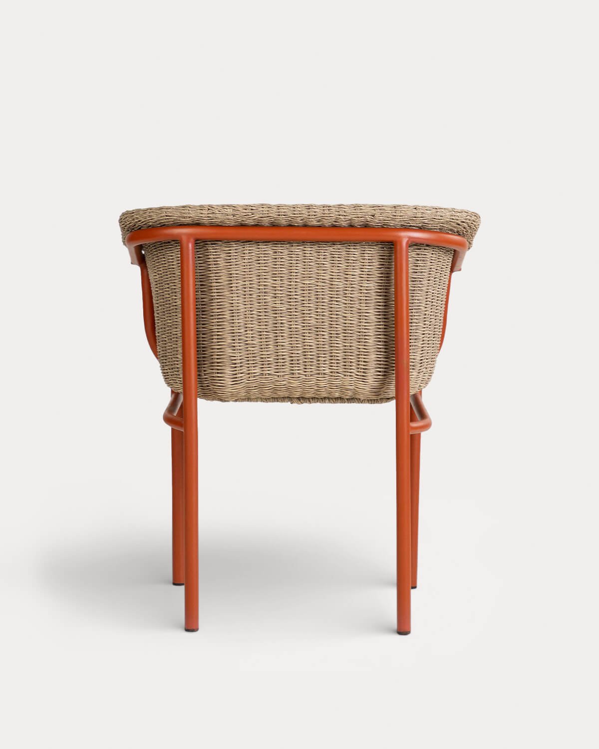 Chaise d'Extérieur en Métal et Osier Caitlyn, image de la gelerie 3