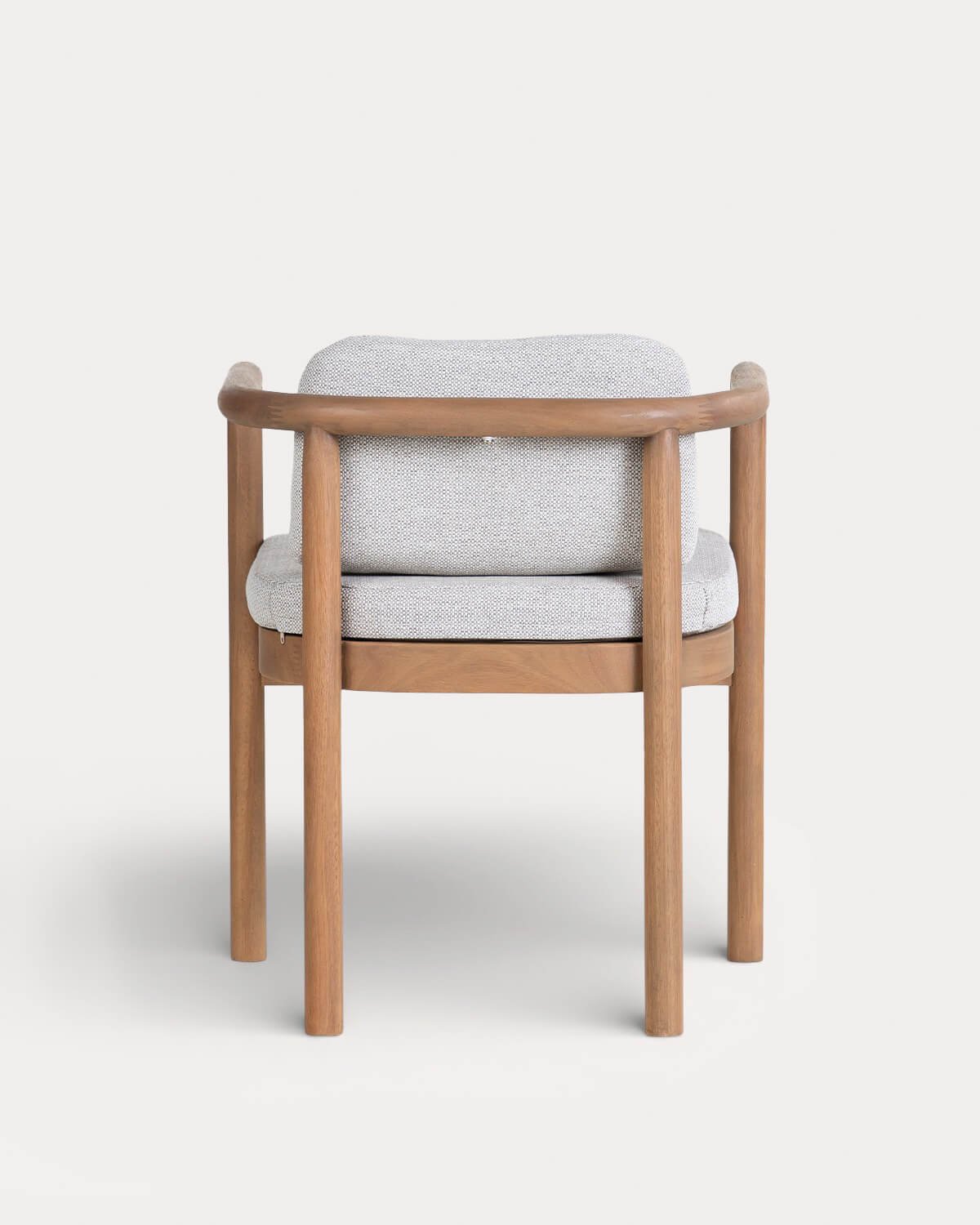 Pack 2 Chaises de Salle à Manger avec Accoudoirs en Bois d'Eucalyptus et Tissu Elnes, image de la gelerie 3