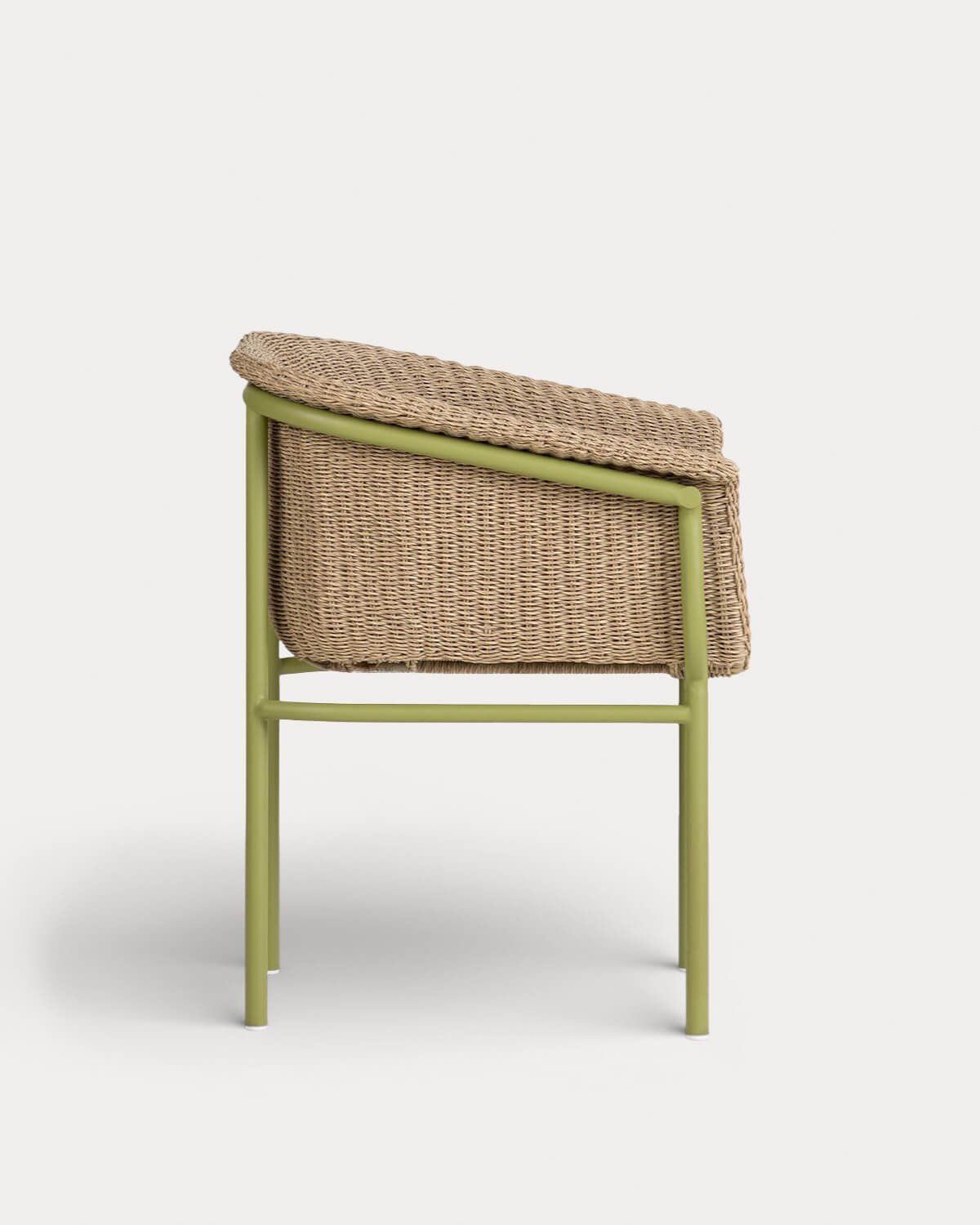 Pack 2 Chaises d'Extérieur en Métal et Osier Caitlyn, image de la gelerie 2