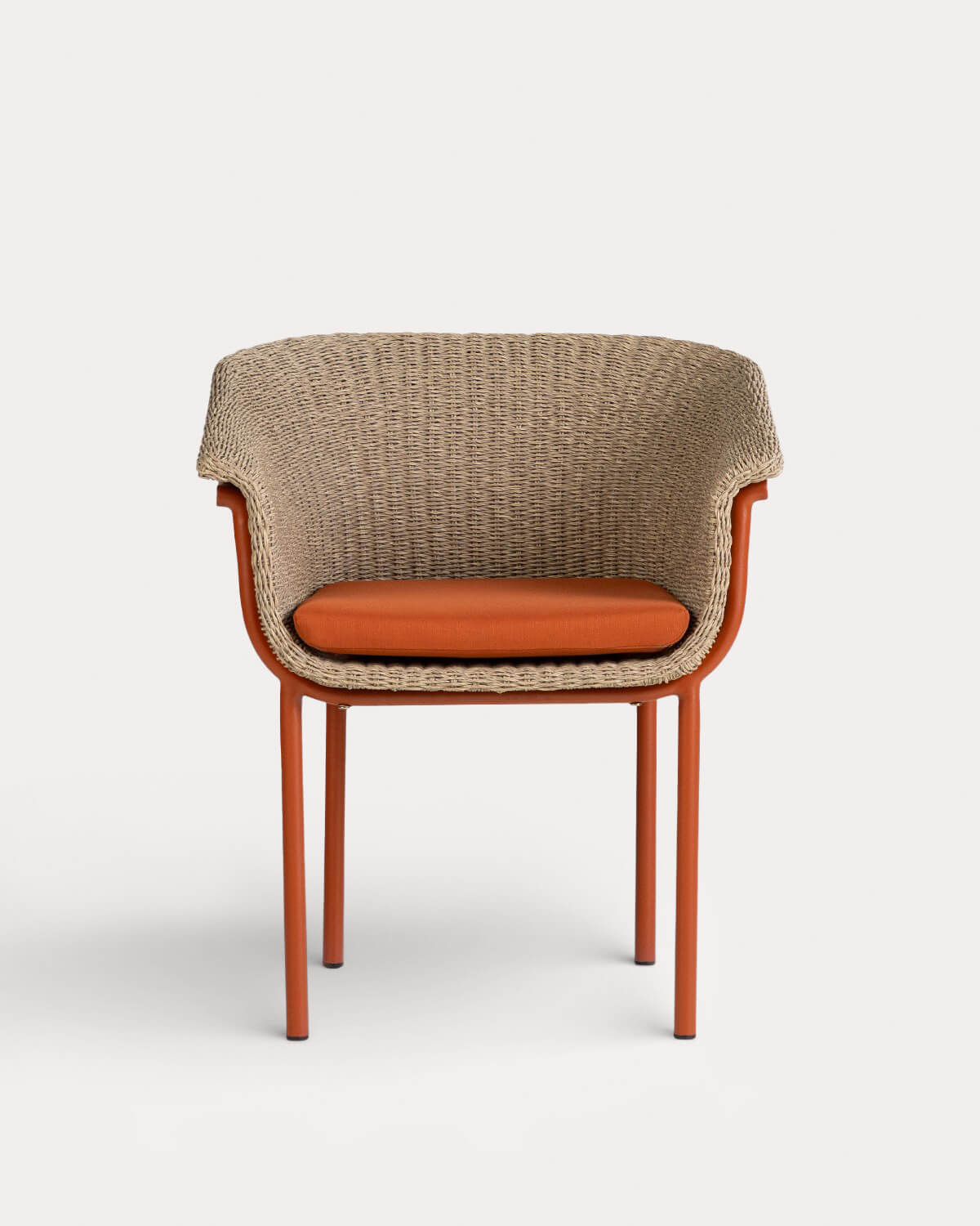 Pack 4 Chaises d'Extérieur en Métal et Osier Caitlyn, image de la gelerie 6