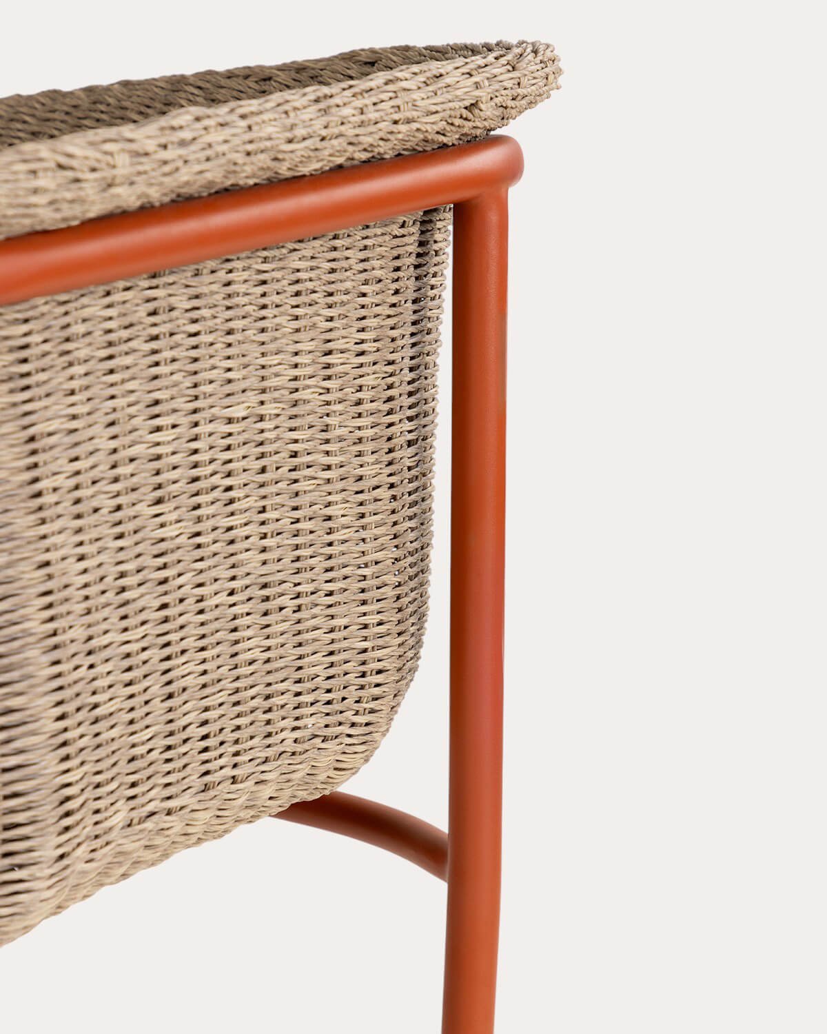 Pack 4 Chaises d'Extérieur en Métal et Osier Caitlyn, image de la gelerie 4