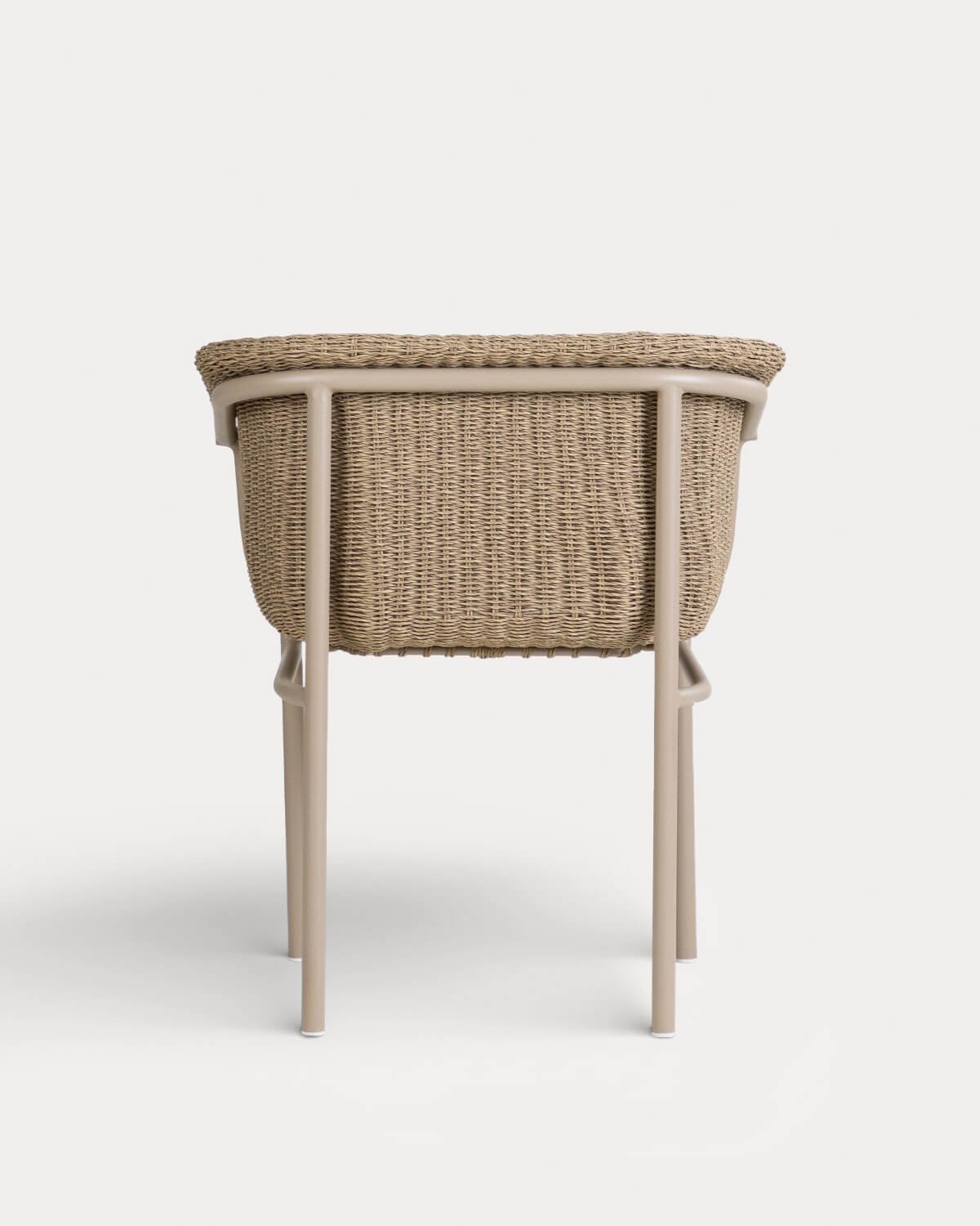 Pack 4 Chaises d'Extérieur en Métal et Osier Caitlyn, image de la gelerie 3