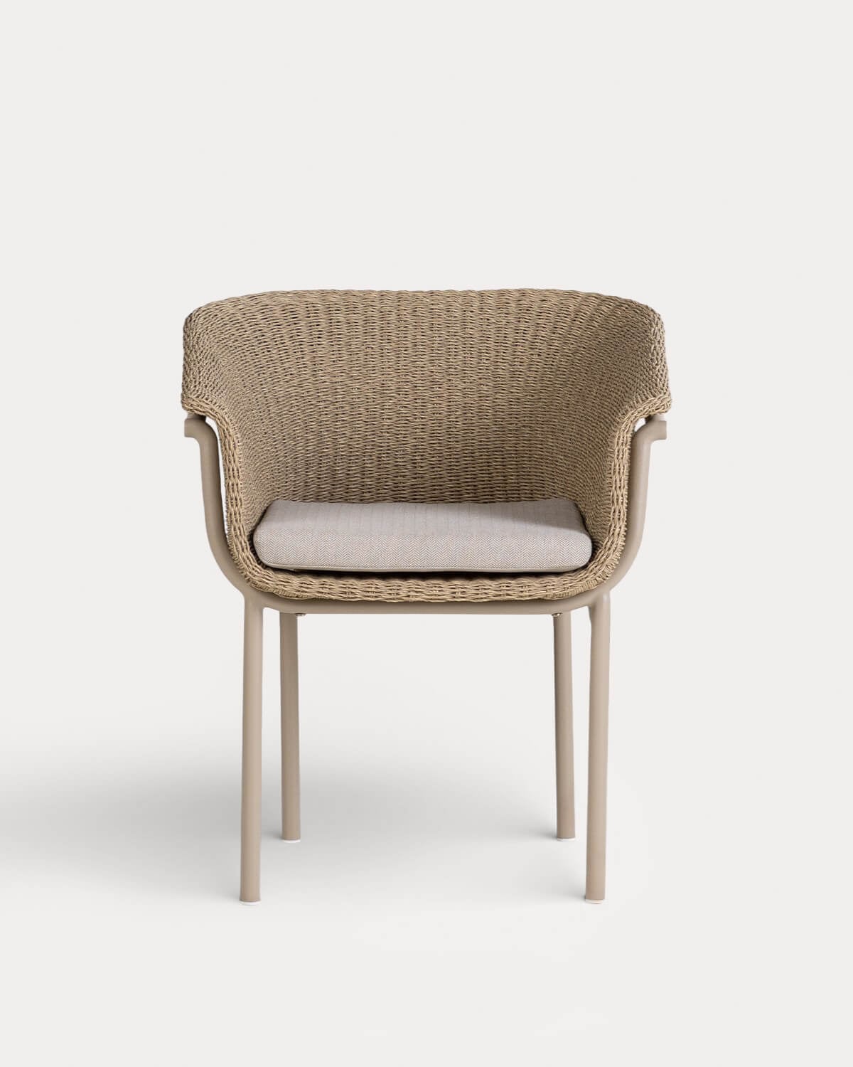 Pack 4 Chaises d'Extérieur en Métal et Osier Caitlyn, image de la gelerie 6