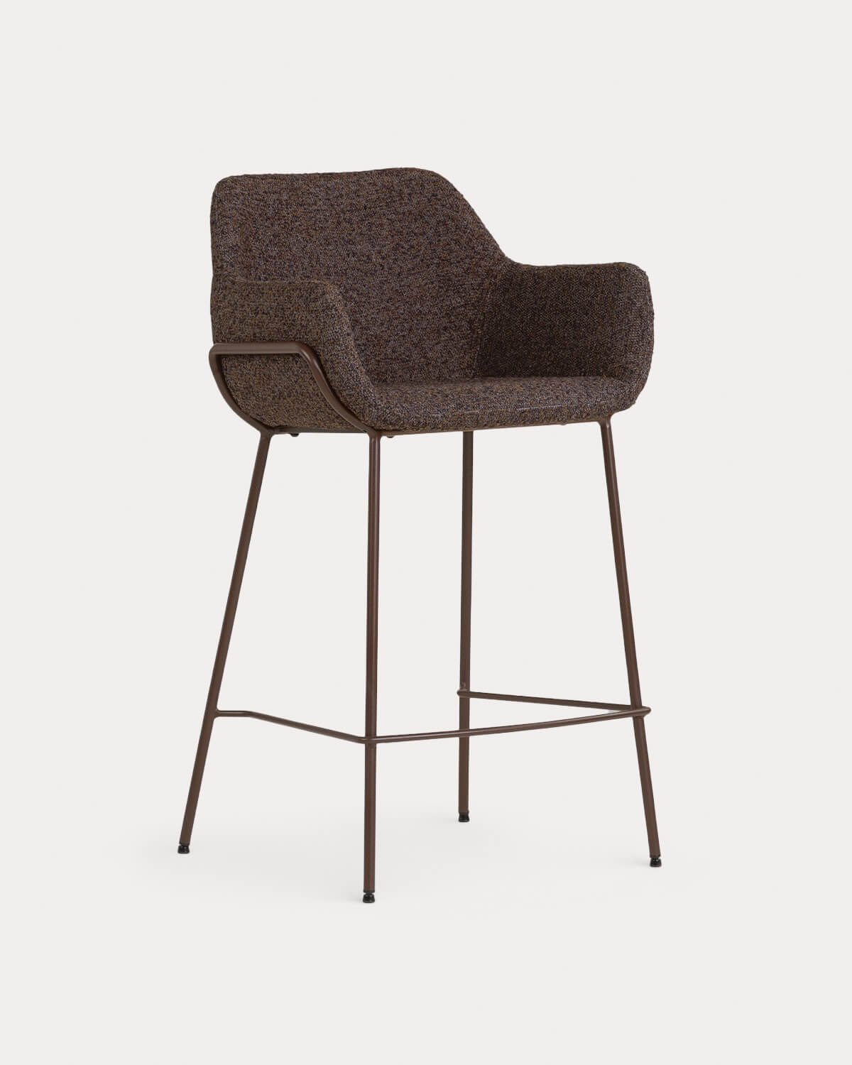 Pack 4 Tabourets Hauts en Tissu et Métal (66 cm) Oisin, image de la gelerie 1