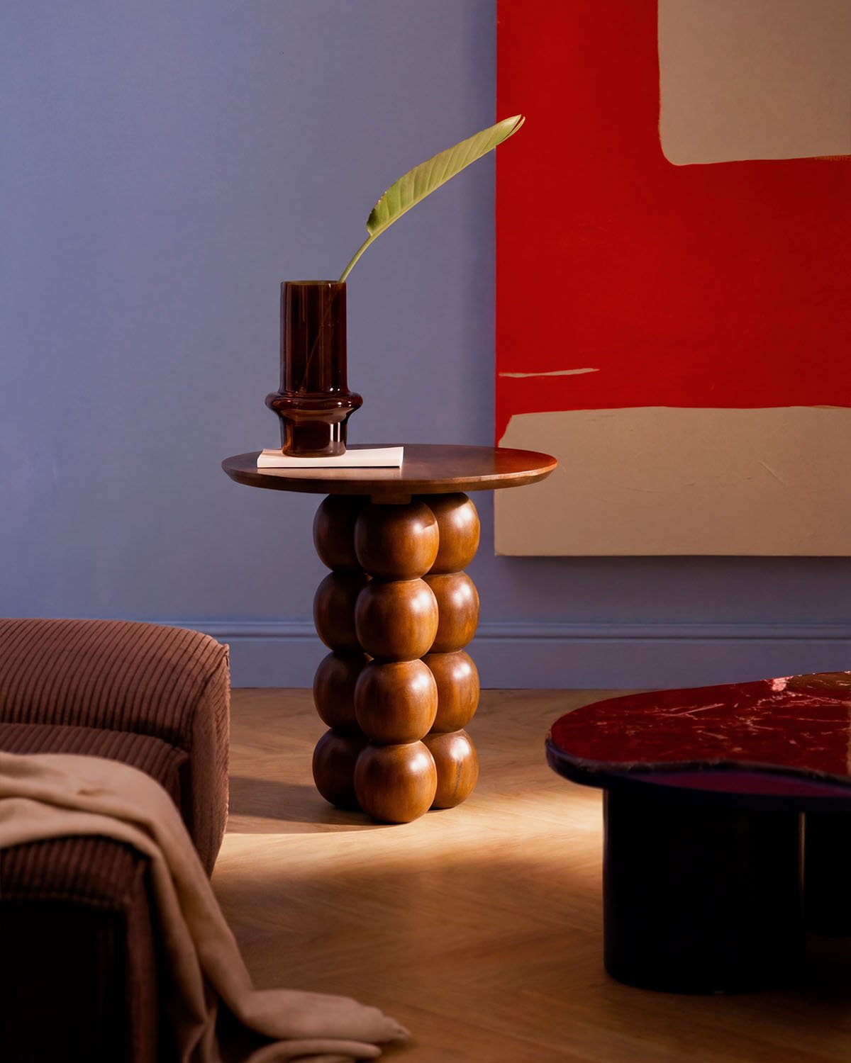 Table d'Appoint Ronde en Bois de Manguier (Ø50 cm) Demian, image de la gelerie 2