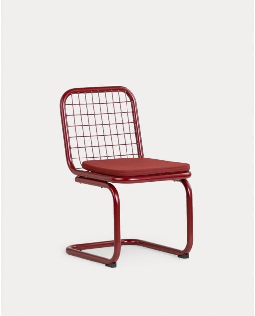 Chaise d'Extérieur en Métal Biaritz - Rouge Tinto