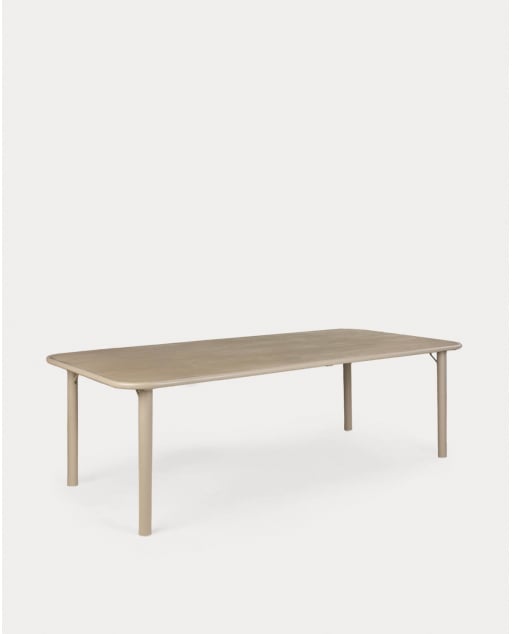 Table d'Extérieur Rectangulaire en Bois d'Acacia et Métal (240x110 cm) Caitlyn - Brun Clay